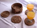 Handwoven Water Hyacinth Coasters